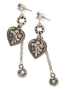 Davina Crystal Heart Drop Earrings. Were £58.00, are now £29.00