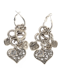 Erica Crystal Heart Drop Earrings. Were £56.00, are now £28.00